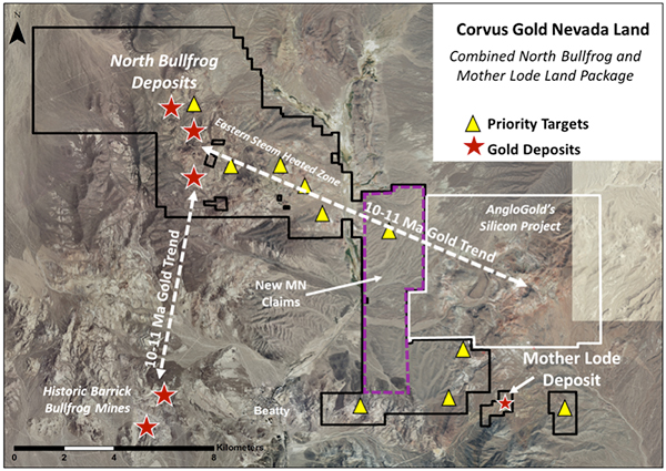 Figure 3. Map showing expanded Mother Lode and North Bullfrog 