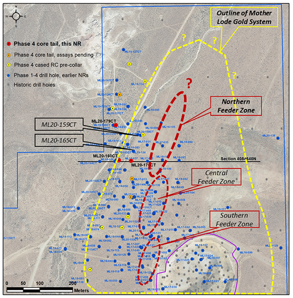 Figure 1 Location Map: Mother Lode drill hole ML20-160CT, 176CT & 179CT