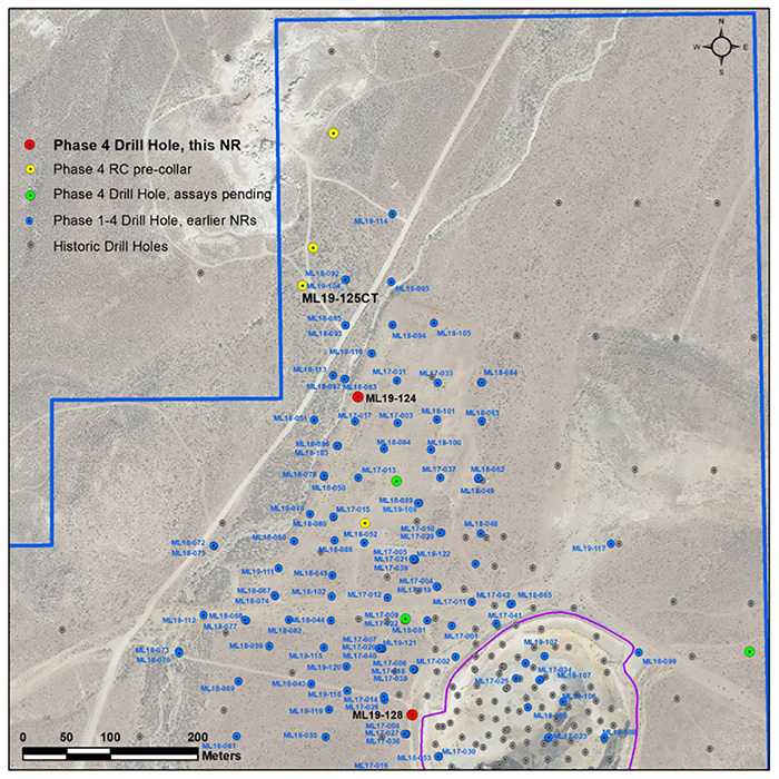 Location of new holes at Mother Lode Project, Nevada